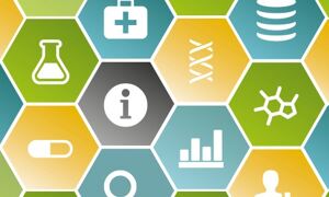 Icons representing data types in a biobank
